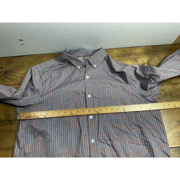 Duluth Trading Plaid Shirt Mens XL Tall Long Sleeve Button Down Wrinklefighter - Picture 4 of 9